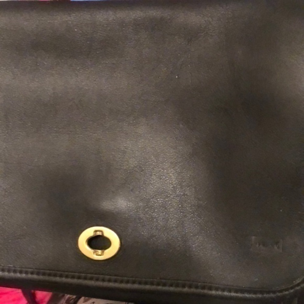 Coach vintage ridgefield black leather shoulder bag #9812 - Picture 12 of 14